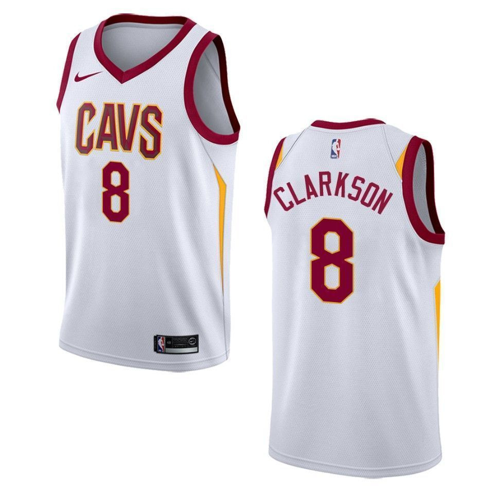 Cleveland Cavaliers 8 Jordan Clarkson Association Swingman White NBA Jersey Men's