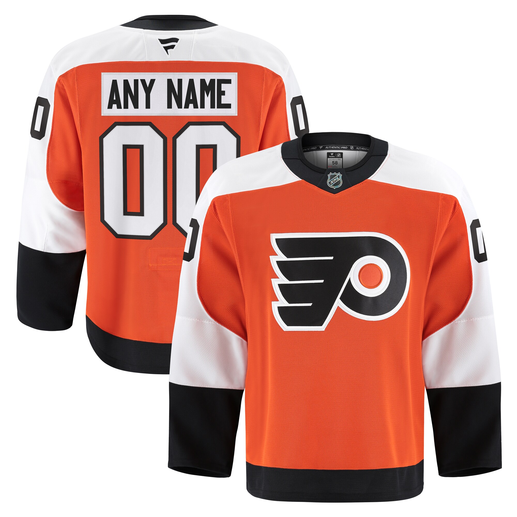 Philadelphia Flyers Orange Home Pro Custom NHL Jersey Men's