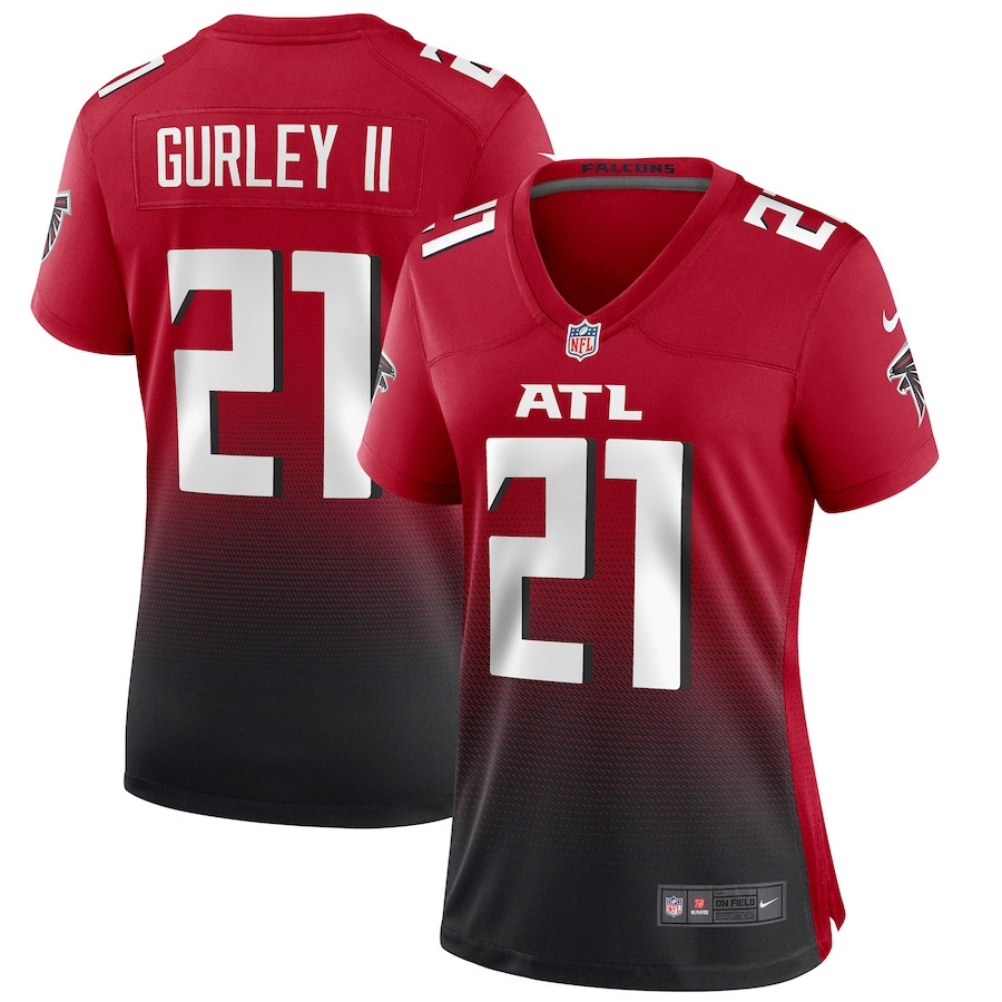 Todd Gurley II 21 Atlanta Falcons 2nd Alternate Game Red NFL Jersey Women's
