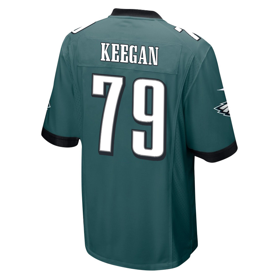 Trevor Keegan 79 Philadelphia Eagles Super Bowl LIX Champions Patch Game Midnight Green NFL Jersey Men's