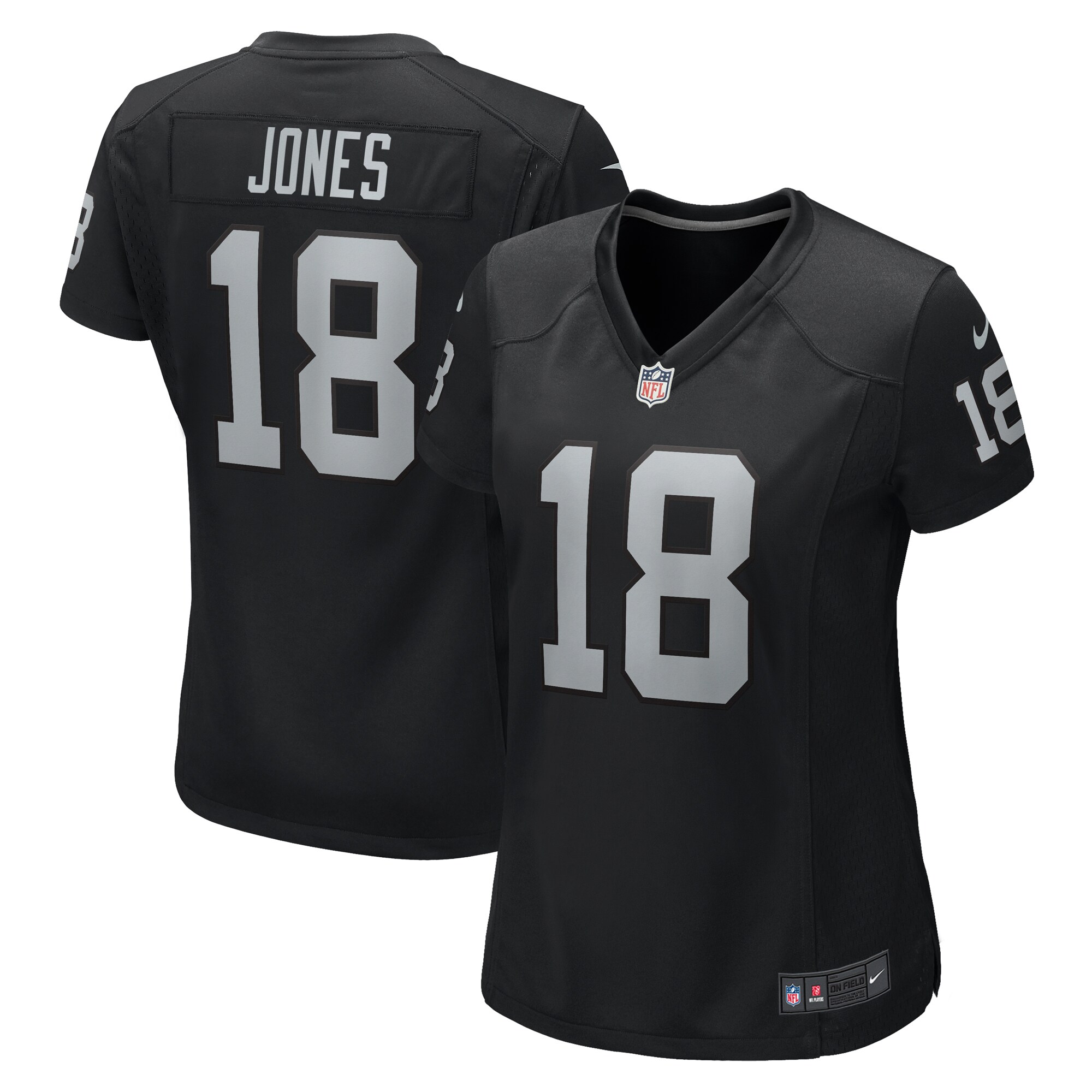 Las Vegas Raiders Jack Jones Black Game NFL Jersey Women's