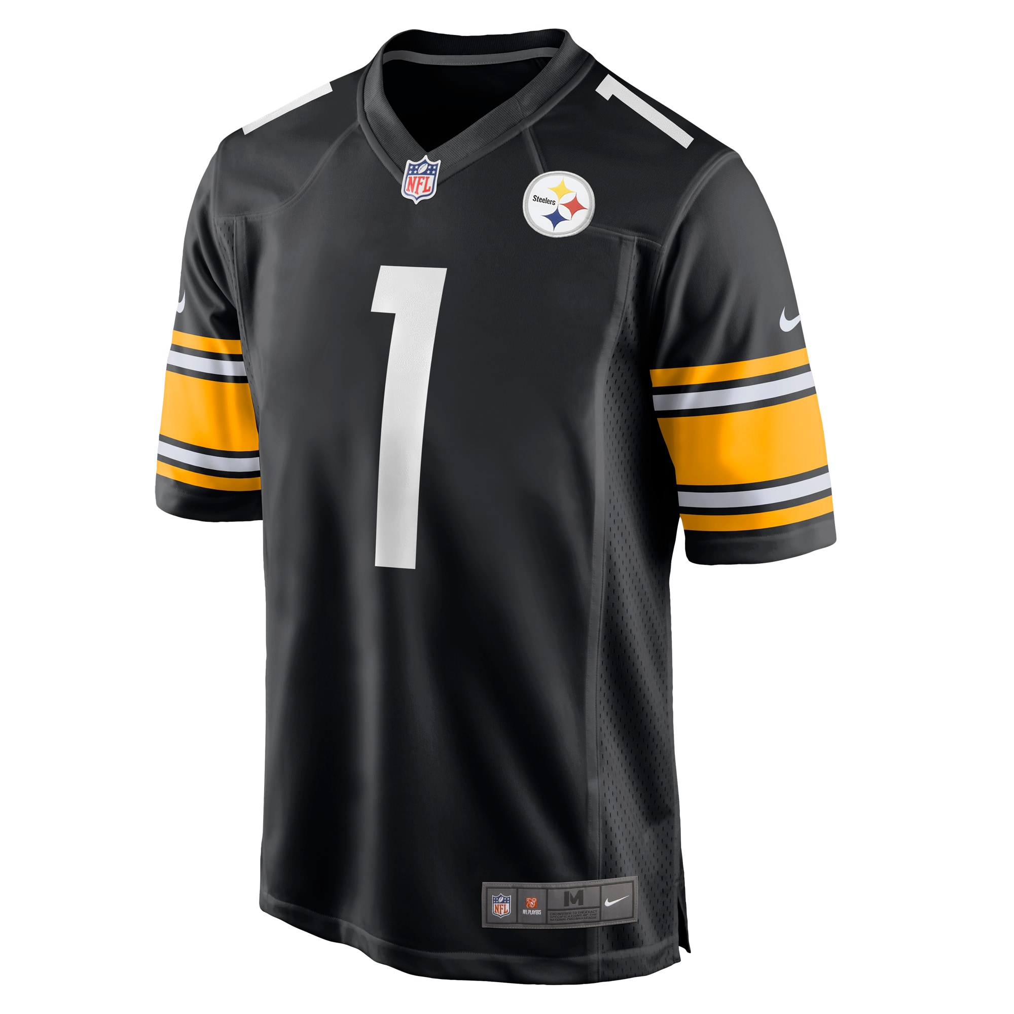 Pittsburgh Steelers Number 1 Dad Black Game NFL Jersey Men's