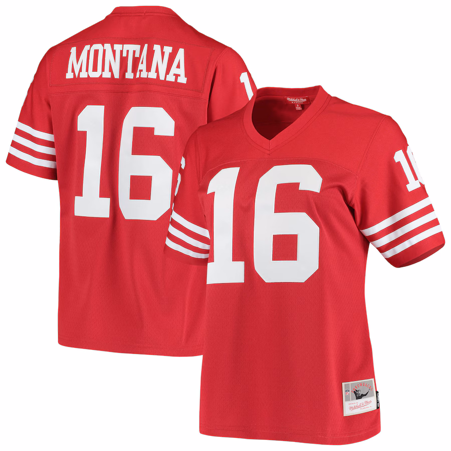 Joe Montana San Francisco 49ers Mitchell & Ness Women's 1990 Legacy Jersey - Scarlet