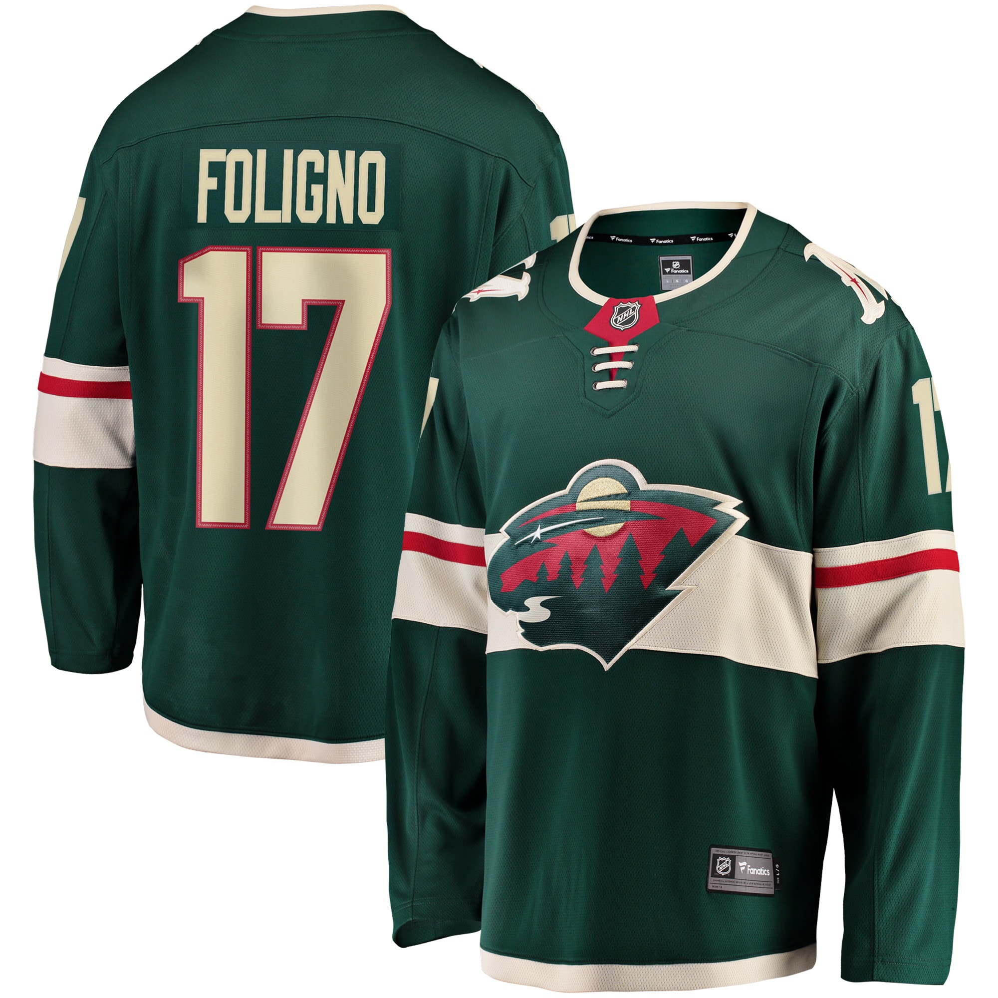 Minnesota Wild Marcus Foligno Green Breakaway NHL Jersey Men's