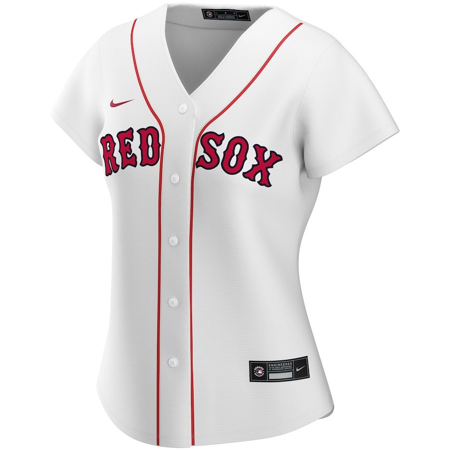 Boston Red Sox Home Custom White MLB Jersey Women's
