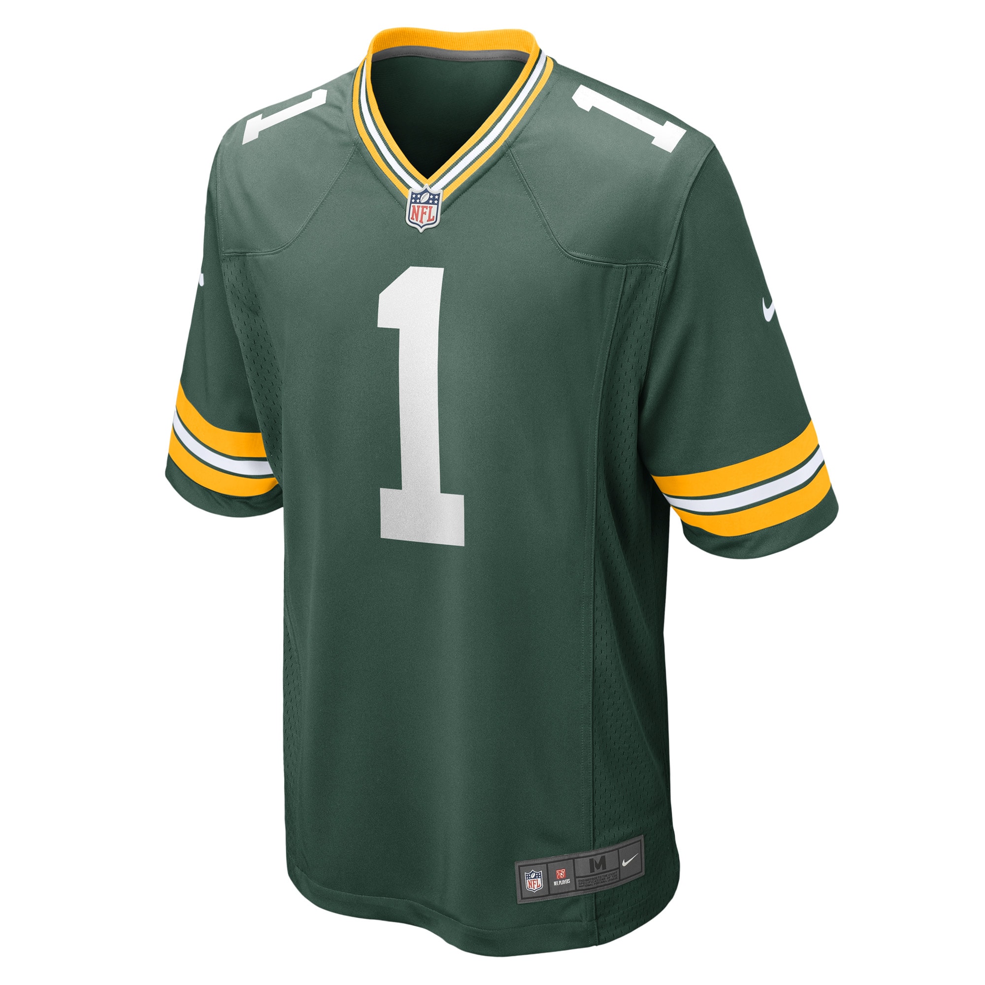 Green Bay Packers Number 1 Groom Green Game NFL Jersey Men's