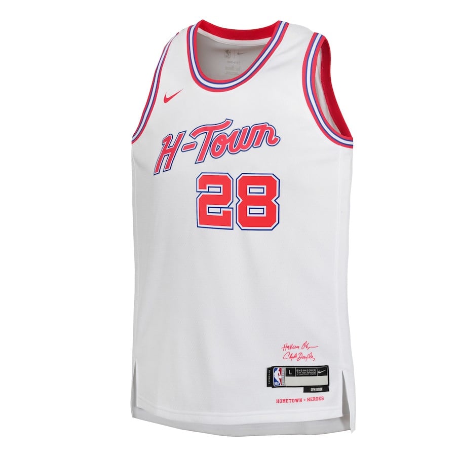 Alperen Sengun 28 Houston Rockets 2023/24 City Edition Swingma White NBA Jersey Youth
