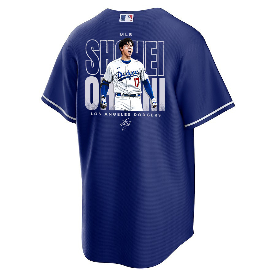 Shohei Ohtani 17 Los Angeles Dodgers Signed ShoTime 2023 Alternate Royal MLB Jersey Men's