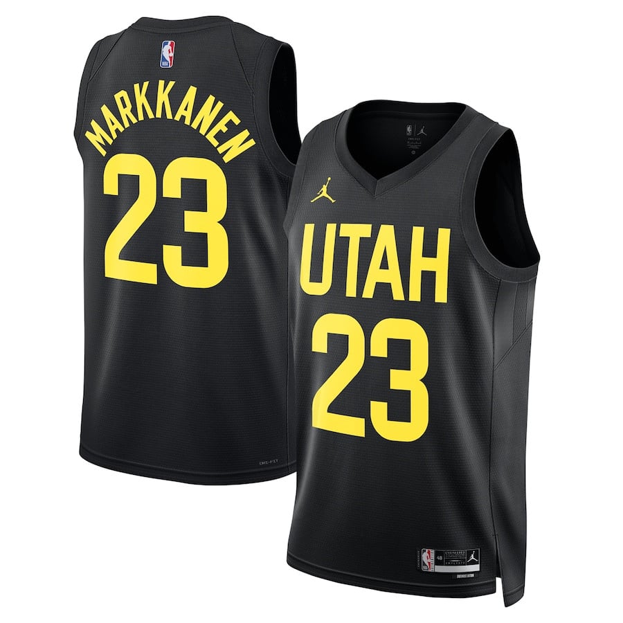 Lauri Markkanen 23 Utah Jazz Unisex Swingman Player Statement Edition Black NBA Jersey Unisex