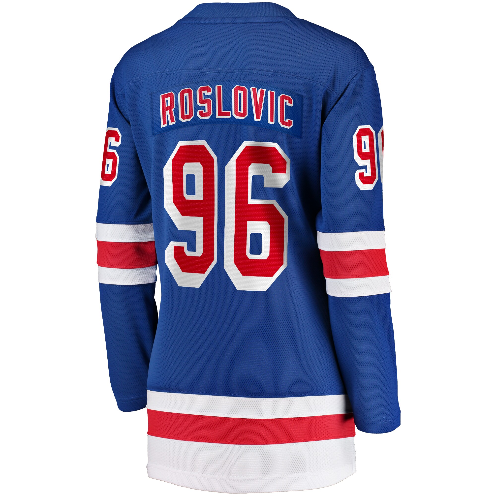 New York Rangers Jack Roslovic Blue Home Breakaway Player NHL Jersey Women's