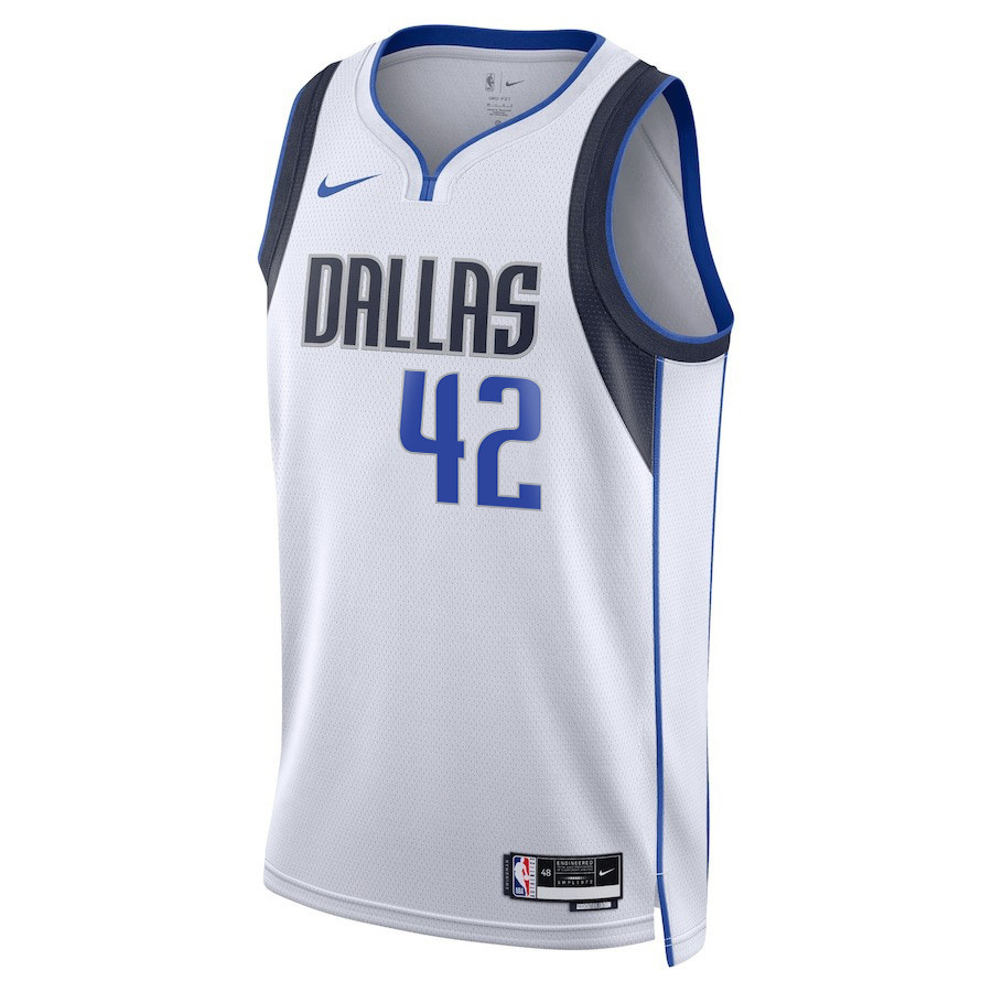 Maxi Kleber 42 Dallas Mavericks 2024 FINALS PATCH Swingman Association Editio White NBA Jersey Men's