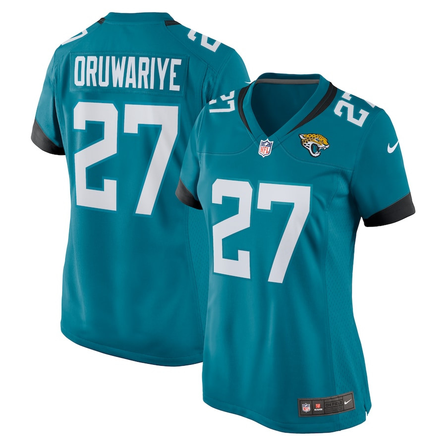 Amani Oruwariye 27 Jacksonville Jaguars Game Teal NFL Jersey Women's