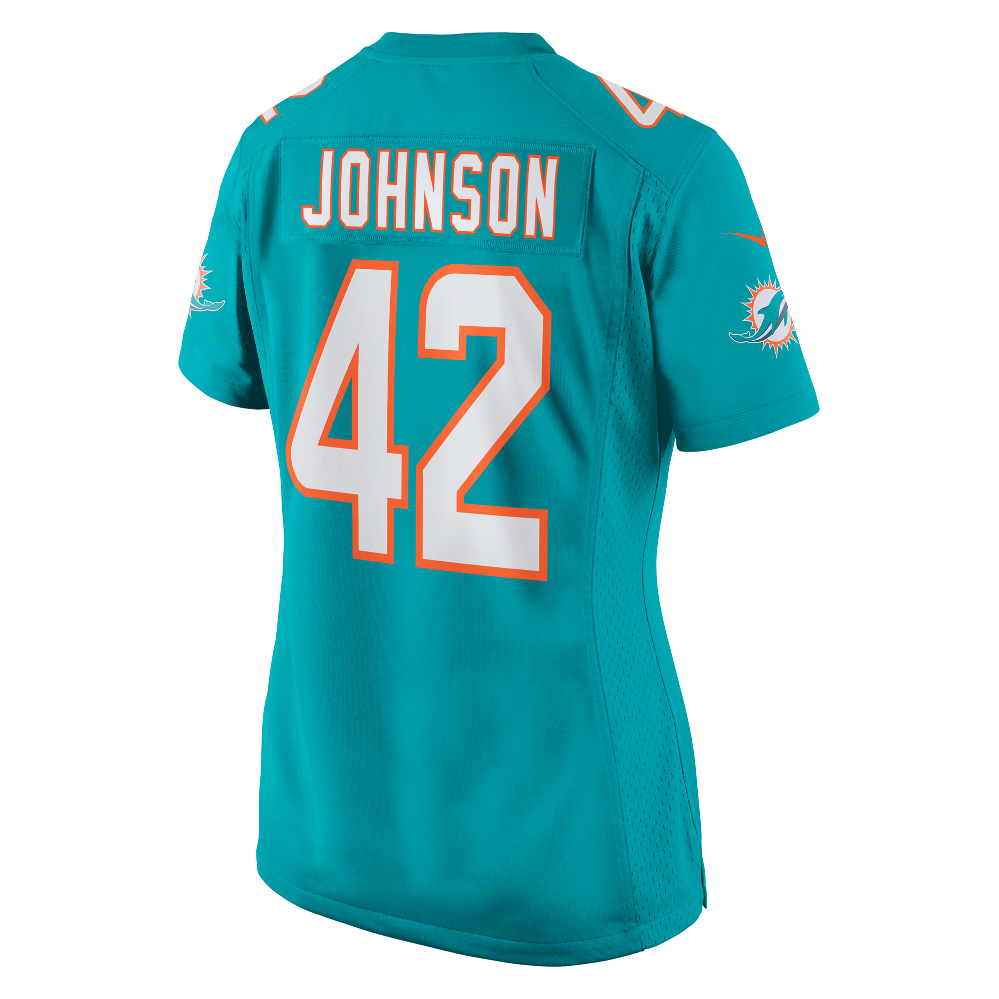 Miami Dolphins Alexander Johnson Aqua Game NFL Jersey Women's