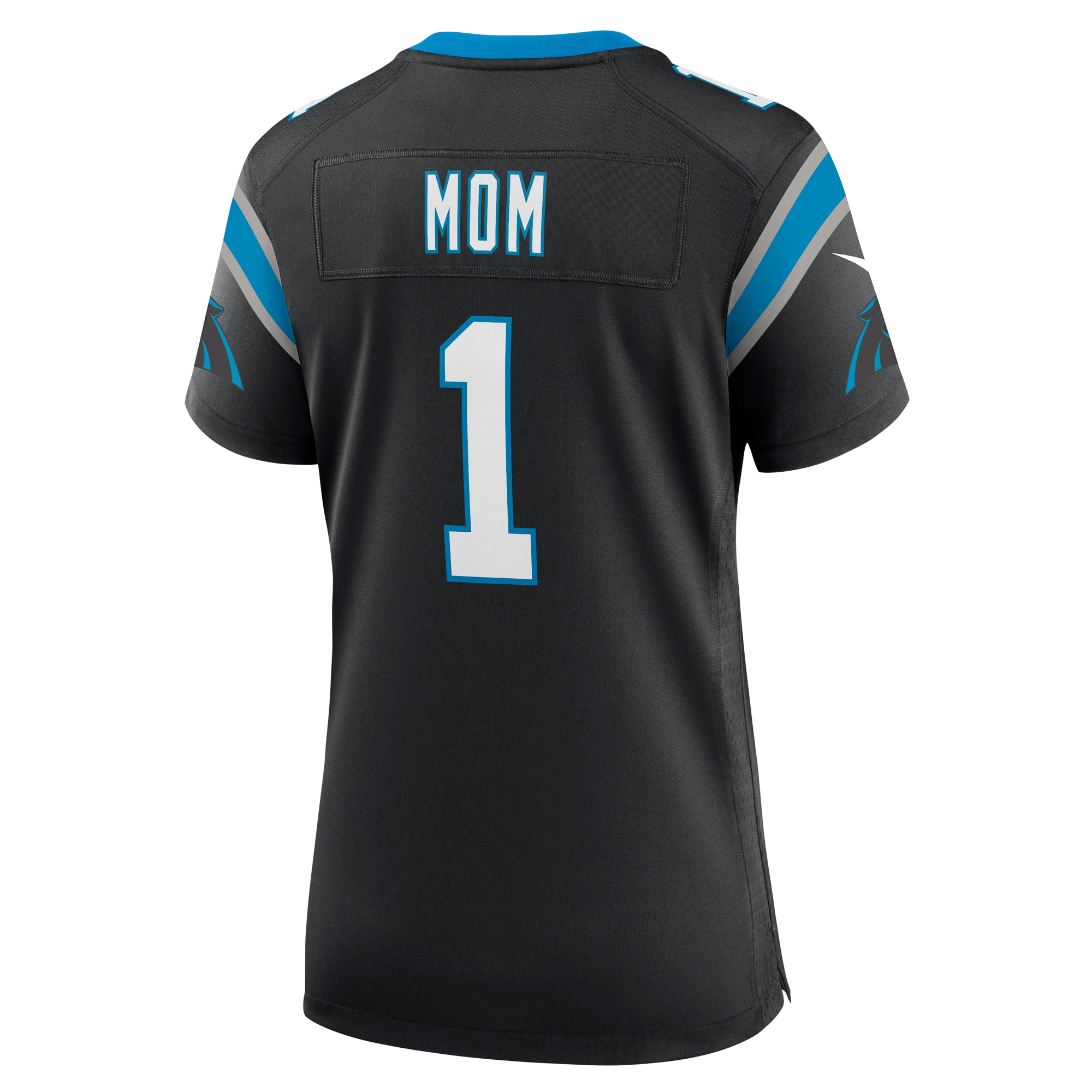 Carolina Panthers Number 1 Mom Black Game NFL Jersey Women's