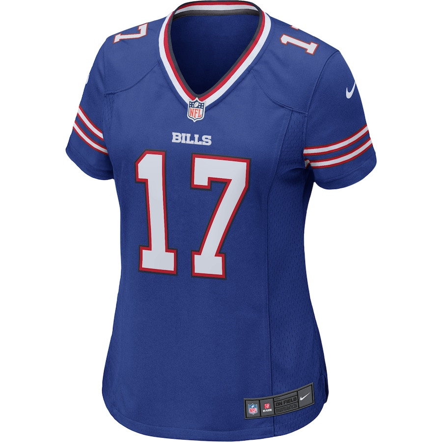 Josh Allen 17 Buffalo Bills Game Royal NFL Jersey Women's