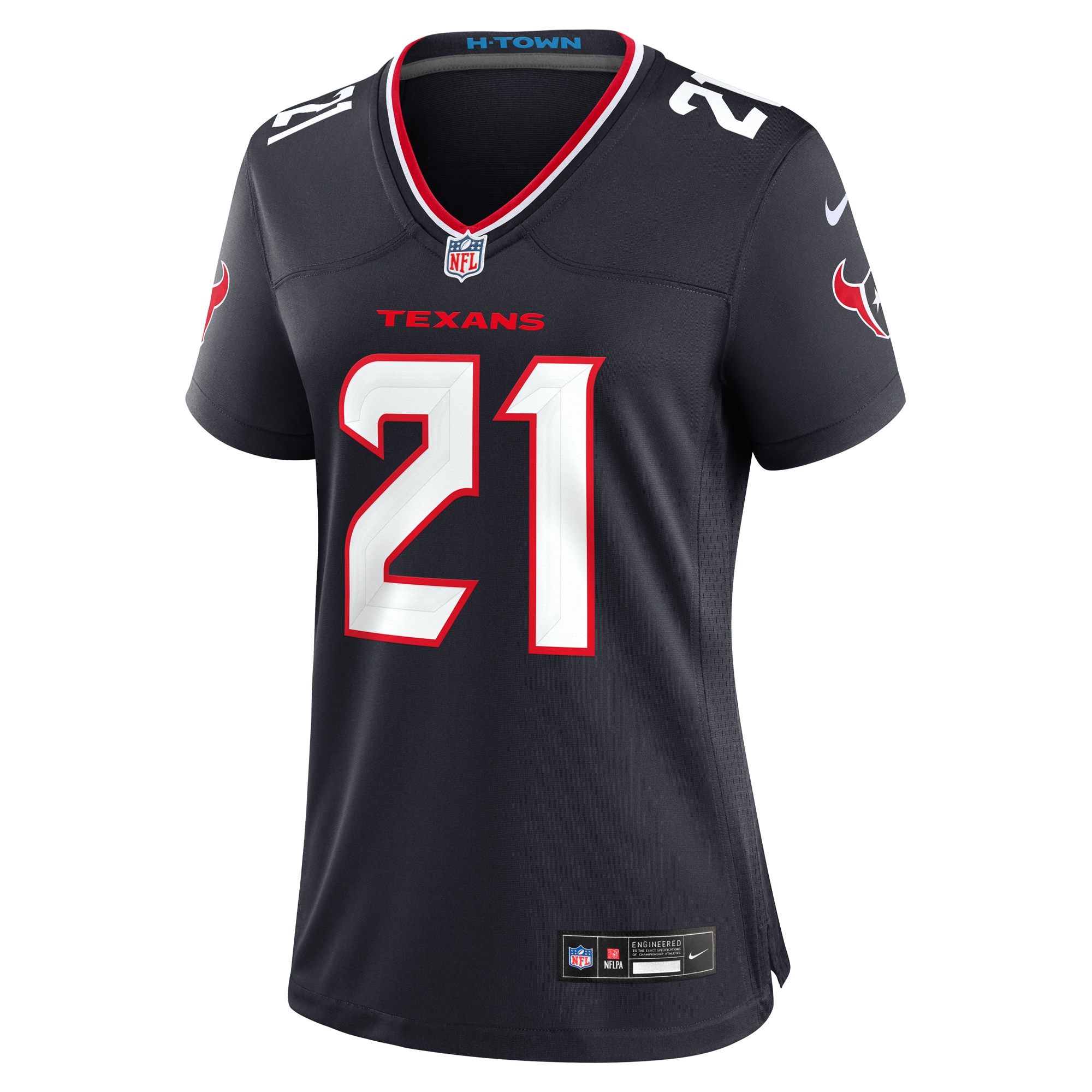 Houston Texans Calen Bullock Navy Team Game NFL Jersey Women's