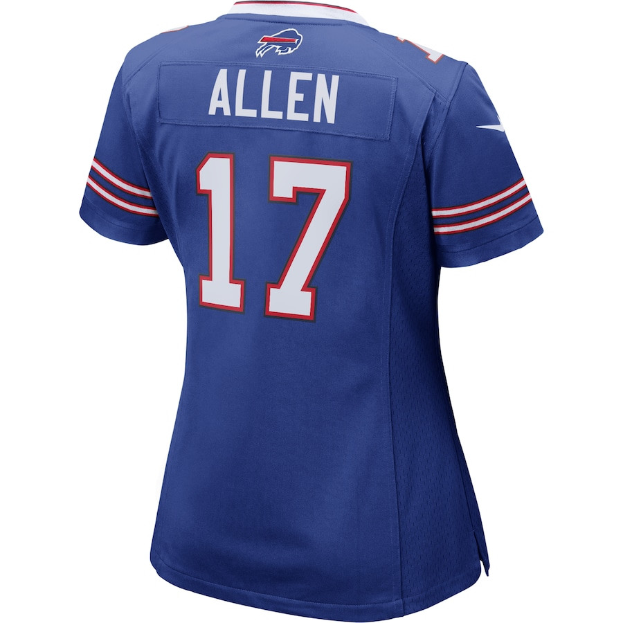 Josh Allen 17 Buffalo Bills Game Royal NFL Jersey Women's