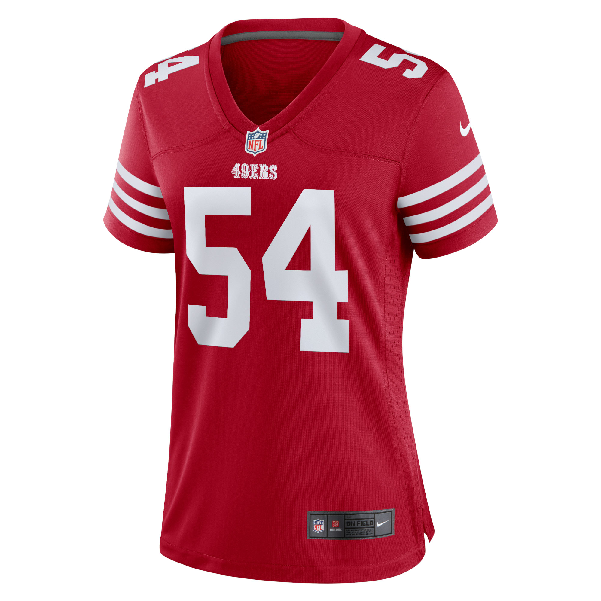 San Francisco 49ers Fred Warner Scarlet Game Player NFL Jersey Women's
