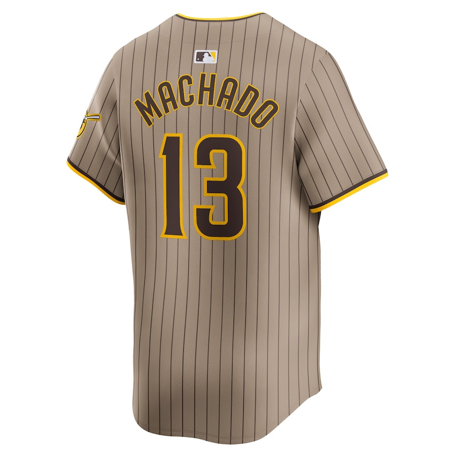 Manny Machado 13 San Diego Padres Alternate Limited Tan MLB Jersey Men's