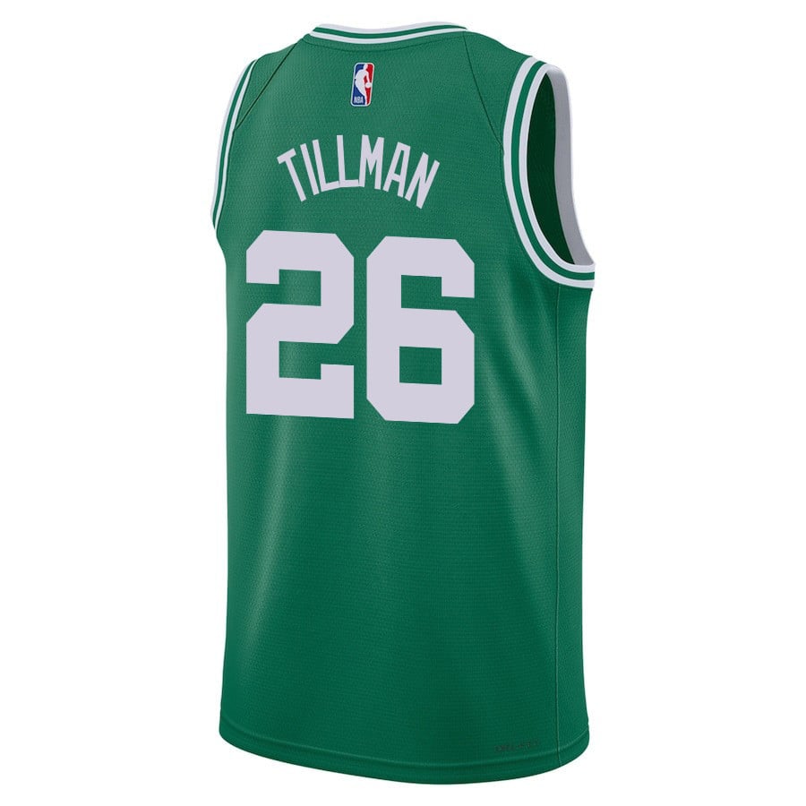 Xavier Tillman 26 Boston Celtics 2024 FINALS CHAMPIONS Icon Edition Kelly Green NBA Jersey Men's