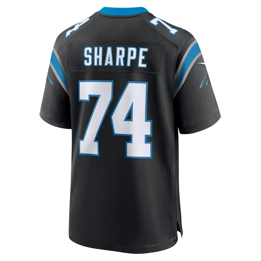 David Sharpe 74 Carolina Panthers Team Game Black NFL Jersey Men's