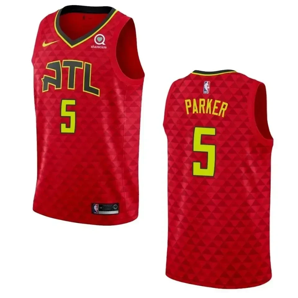 Atlanta Hawks 5 Jabari Parker Statement Swingman Red NBA Jersey Men's
