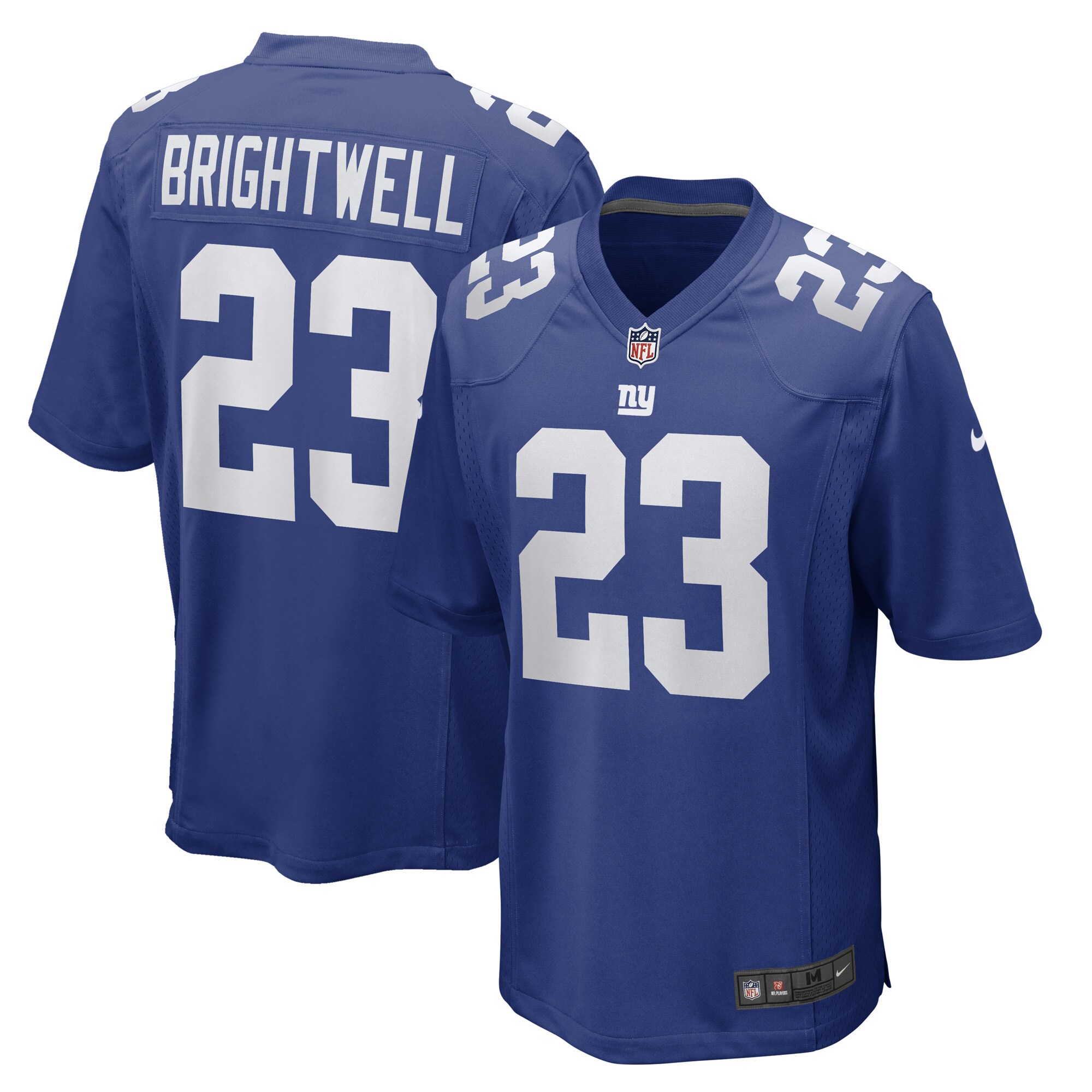 New York Giants Gary Brightwell Royal Team Game Player NFL Jersey Men's