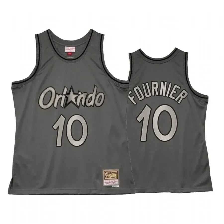 Evan Fournier 10 Orlando Magicc Metal Works Charcoal NBA Jersey Men's