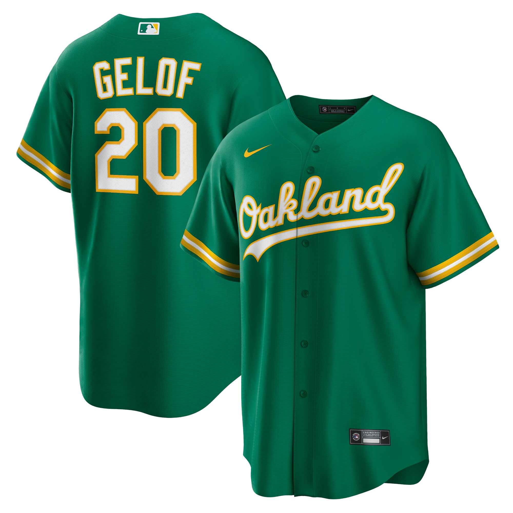Oakland Athletics Zack Gelof Kelly Green Alternate MLB Jersey Men's