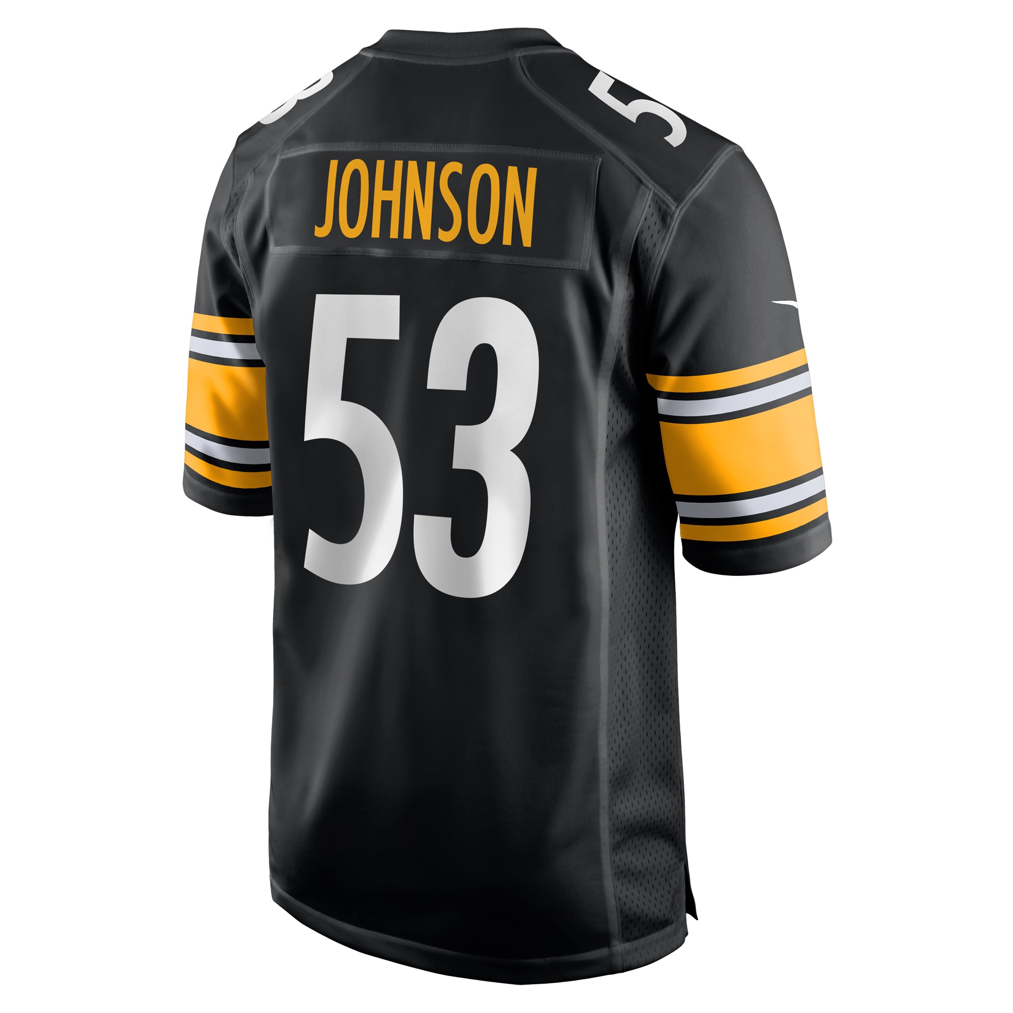 Pittsburgh Steelers Kyron Johnson Black Game NFL Jersey Men's