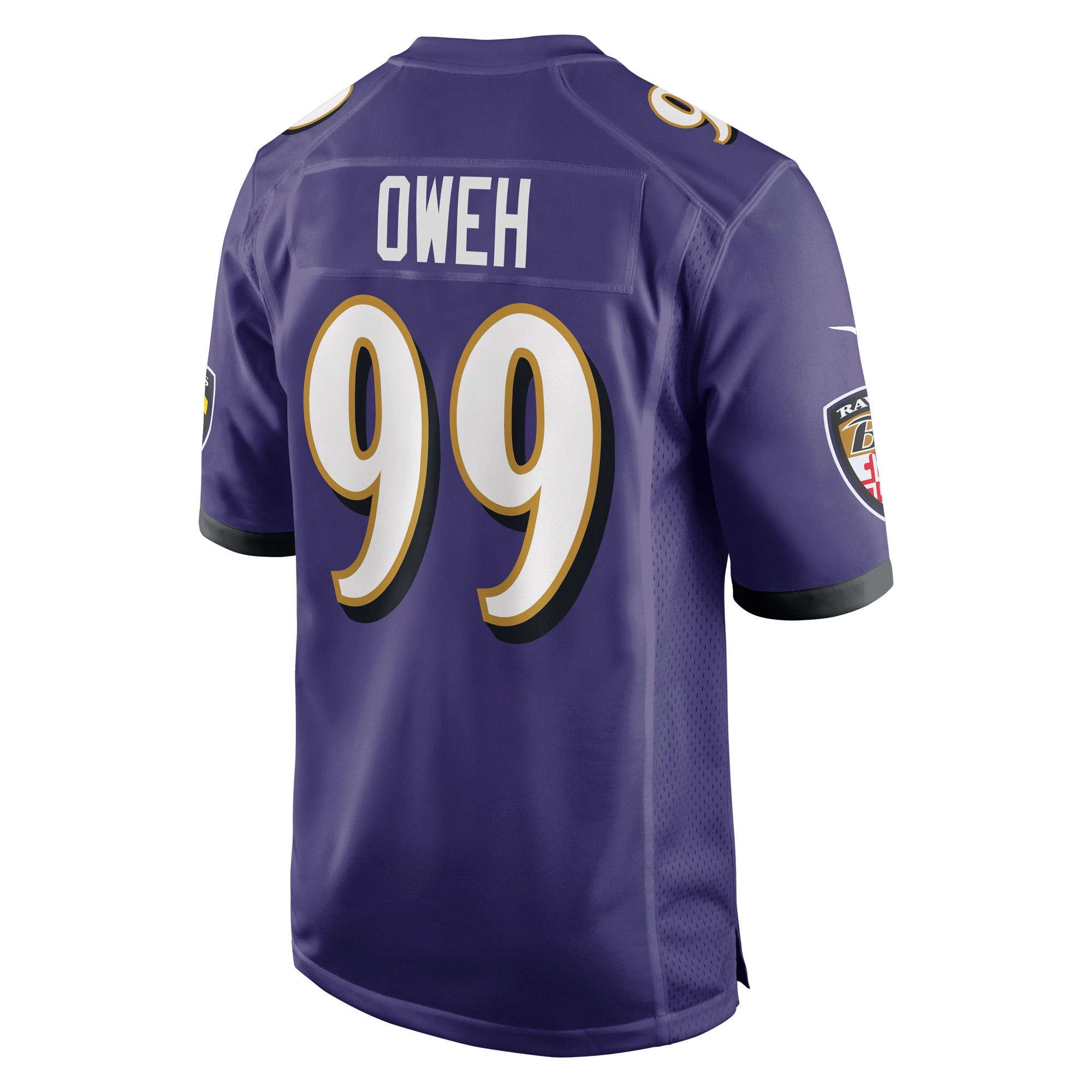 Baltimore Ravens Odafe Oweh Purple Game NFL Jersey Men's
