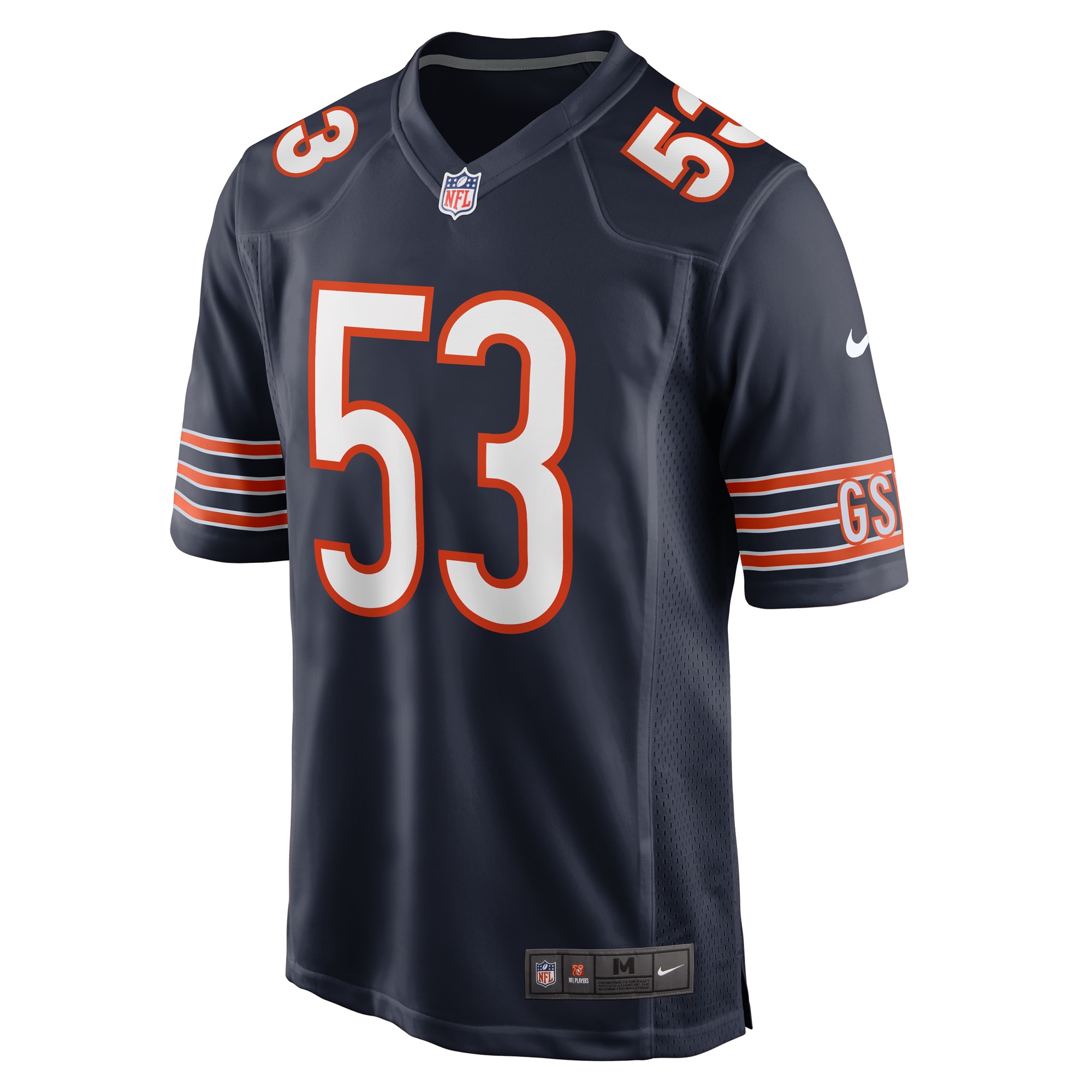 Chicago Bears TJ Edwards Navy Game Player NFL Jersey Men's