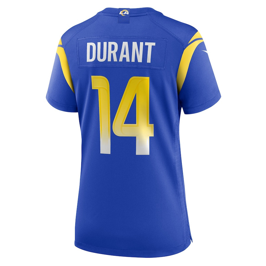 Cobie Durant 14 Los Angeles Rams Game Royal NFL Jersey Women's