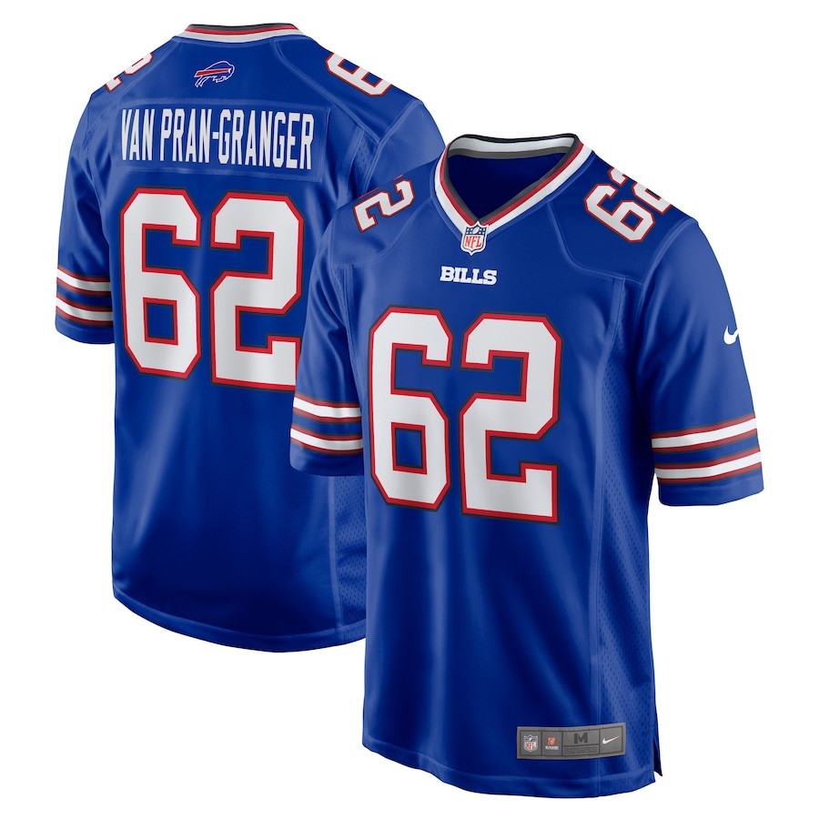 Sedrick Van Pran-Granger 62 Buffalo Bills Game Royal NFL Jersey Men's