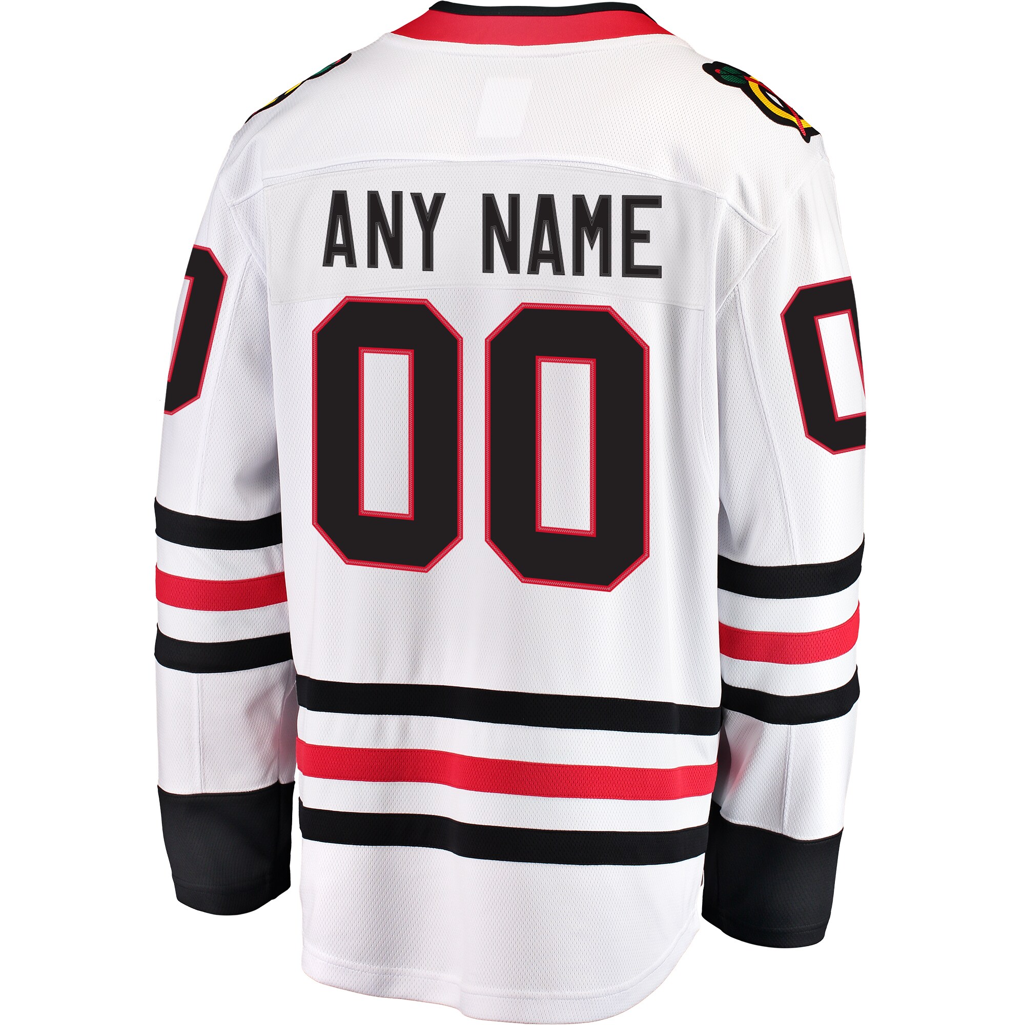 Chicago Blackhawks White Away Breakaway Custom NHL Jersey Men's