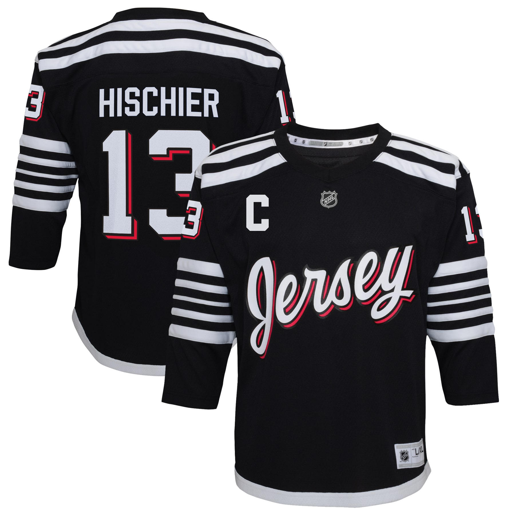 New Jersey Devils Nico Hischier Black 2021/22 Alternate Player NHL Jersey Youth