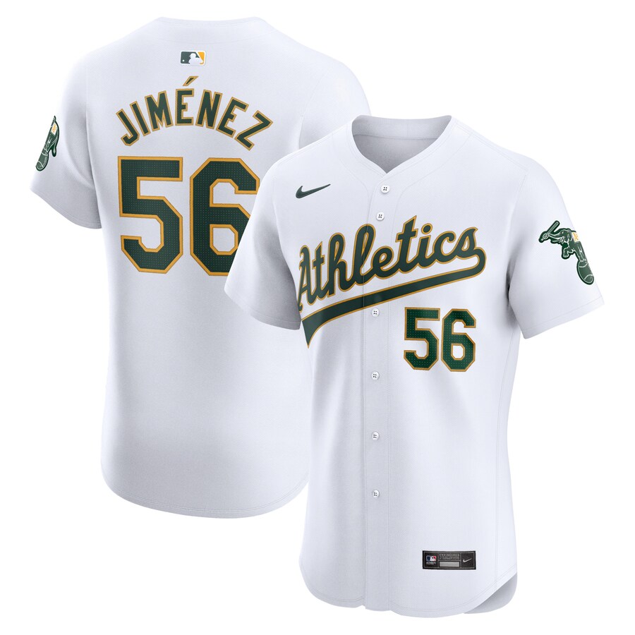 Dany Jimenez Oakland Athletics Home Elite Player Jersey White