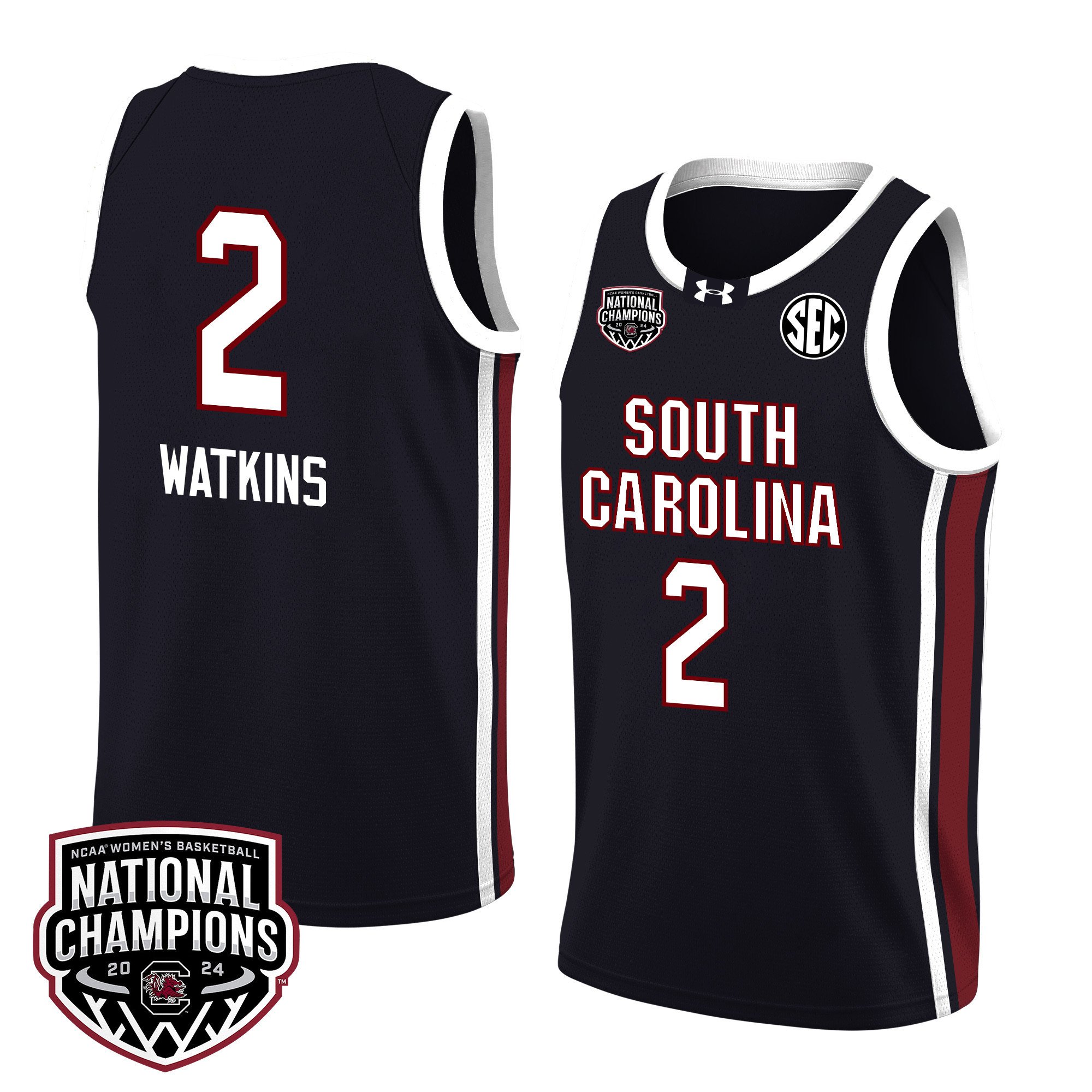 Ashlyn Watkins 2 South Carolina 2024 National Champions Patch Unisex NCAA Jersey Unisex
