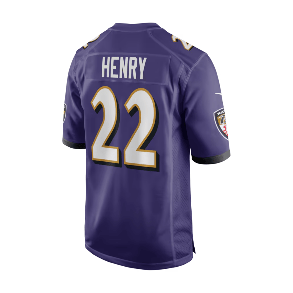 Derrick Henry 22 Baltimore Ravens 2025 Pro Bowl Patch Game Purple NFL Jersey Men's