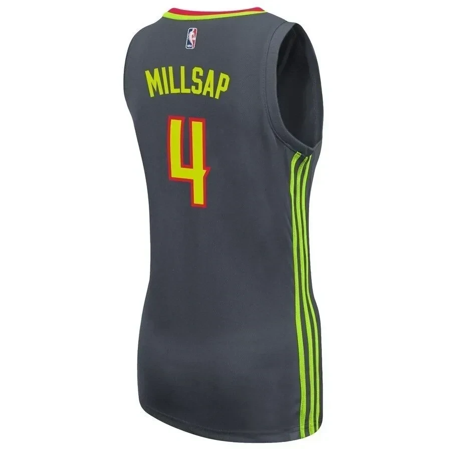 Paul Millsap Atlanta Hawks Road Charcoal NBA Jersey Women's