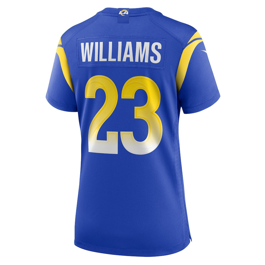 Kyren Williams 23 Los Angeles Rams Game Royal NFL Jersey Women's