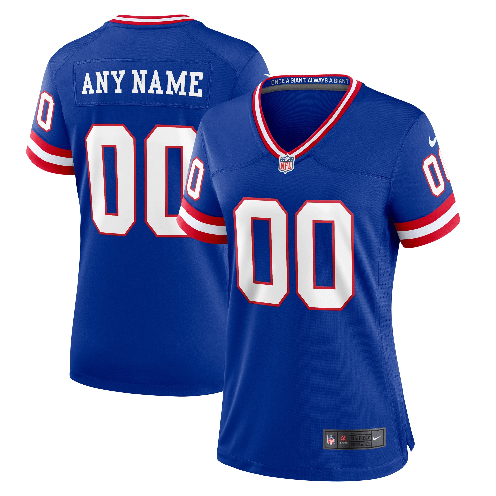 New York Giants Royal Classic Custom Game NFL Jersey Women's