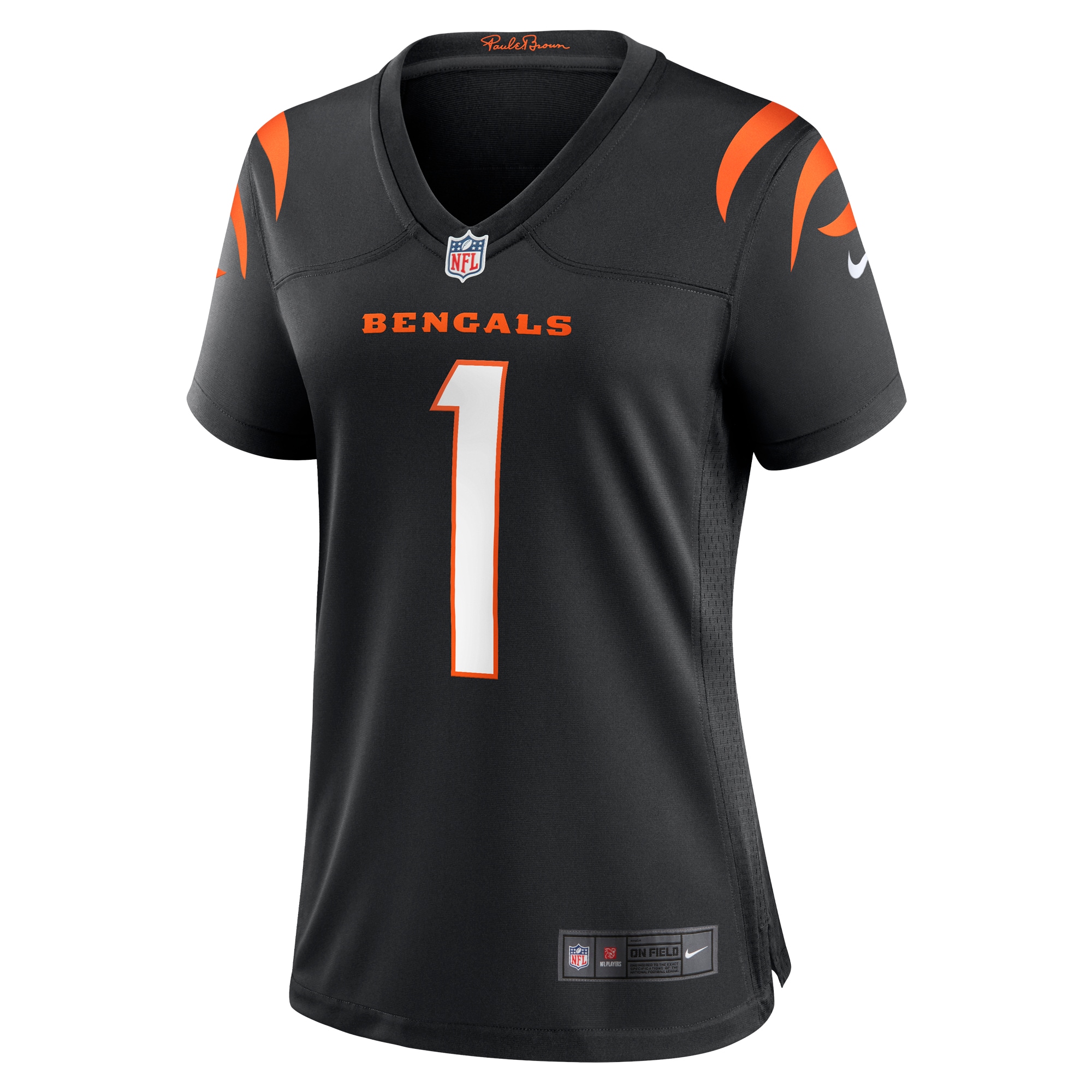 Cincinnati Bengals Number 1 Mom Black Game NFL Jersey Women's
