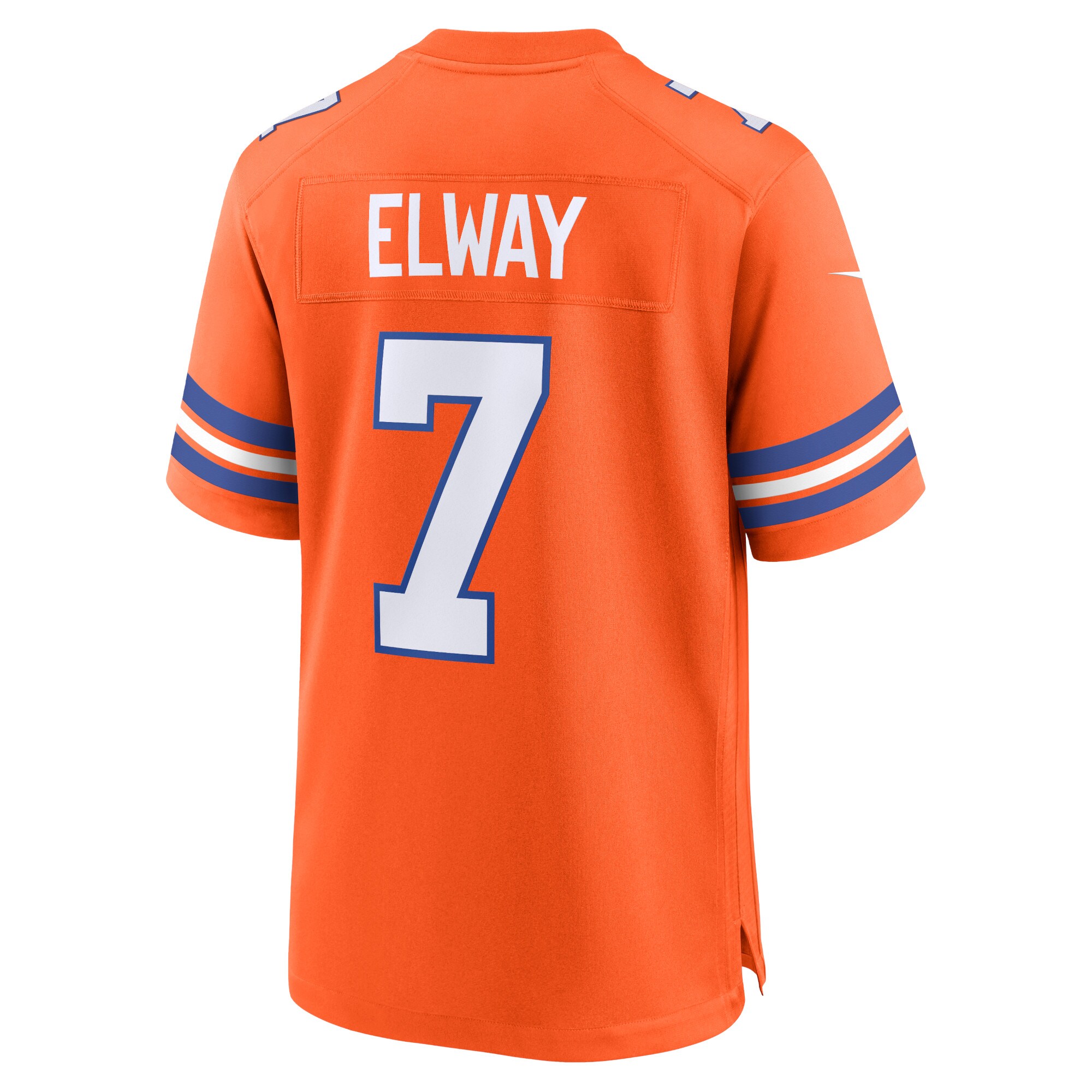 Denver Broncos John Elway Orange Mile High Collection 1977 Throwback Retired Player Game NFL Jersey Men's