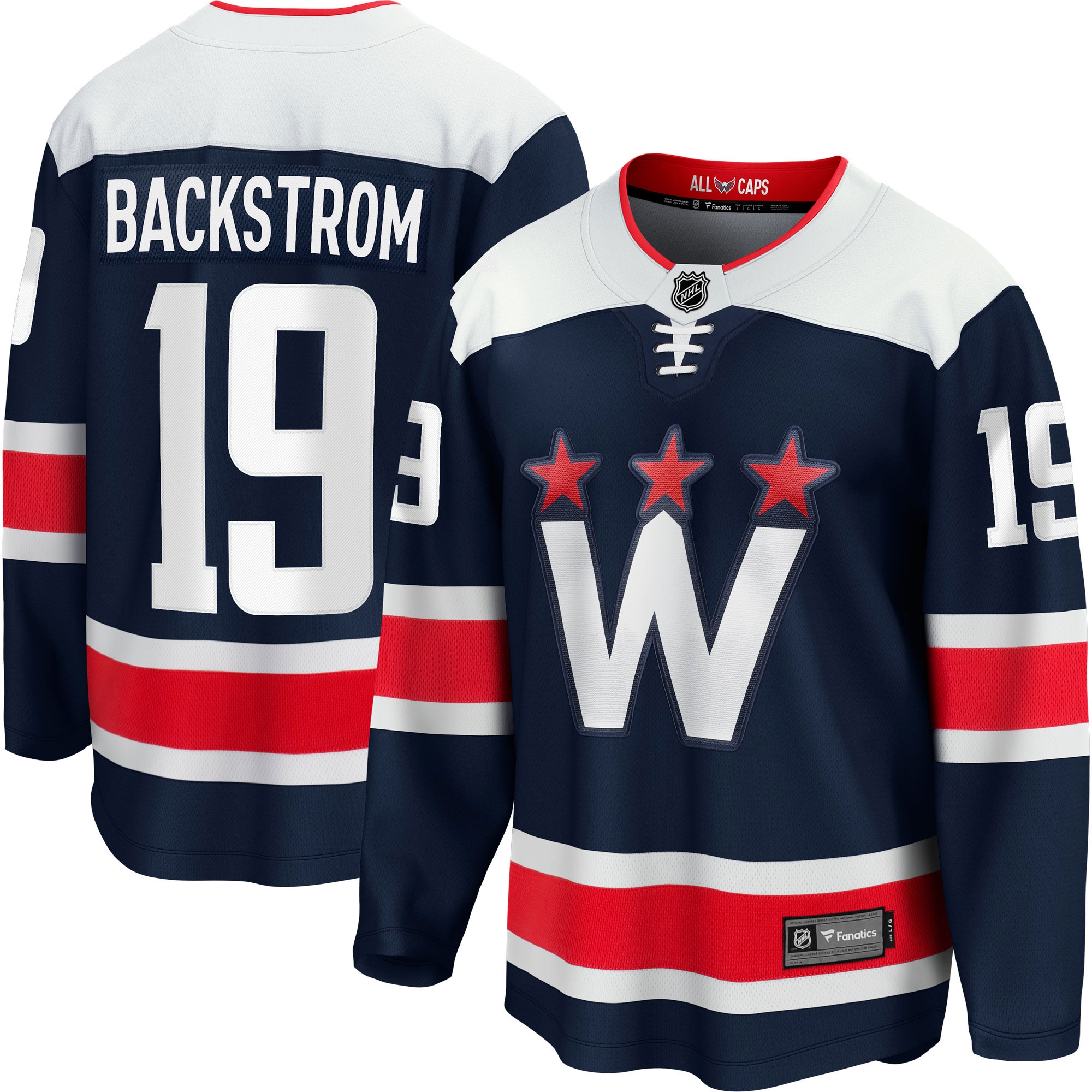 Washington Capitals Nicklas Backstrom Navy Alternate Premier Breakaway Player NHL Jersey Men's
