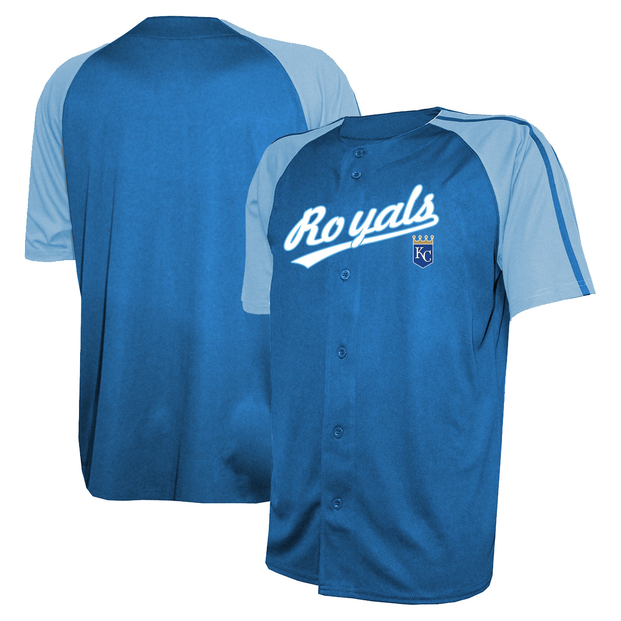 Kansas City Royals Stitches Royal Team Raglan MLB Jersey Men's