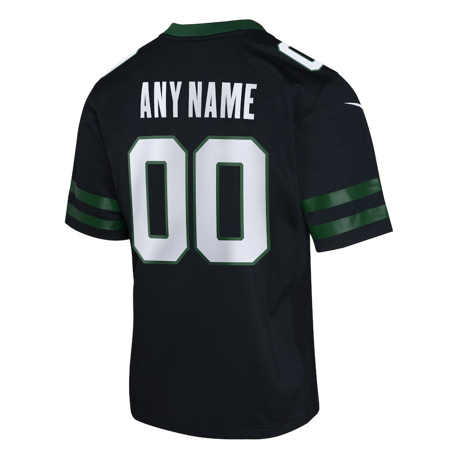 New York Jets Game Custom , Legacy Black NFL Jersey Youth