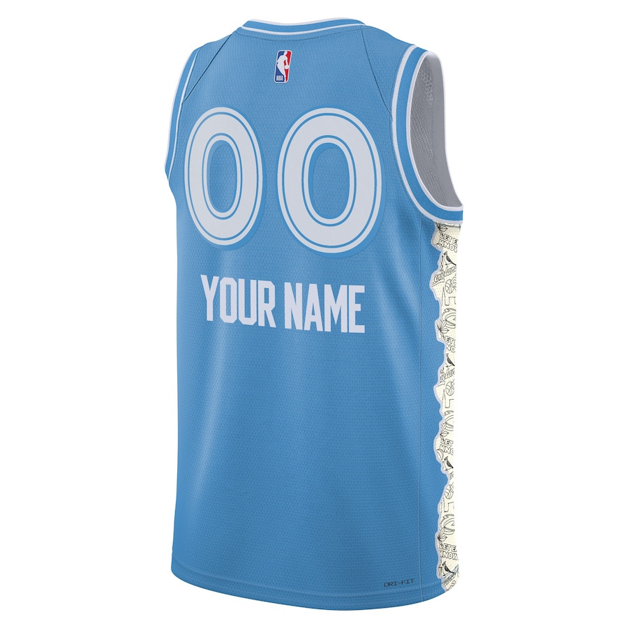 Cleveland Cavaliers Unisex 2024/25 Custom Swingman City Edition Light Blue NBA Jersey Unisex