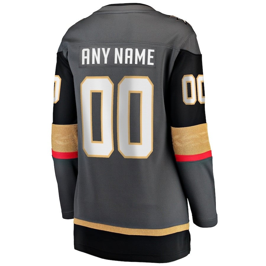 Custom 00 Vegas Golden Knights 2023 Stanley Cup Final Alternate Breakaway Black NHL Jersey Women's