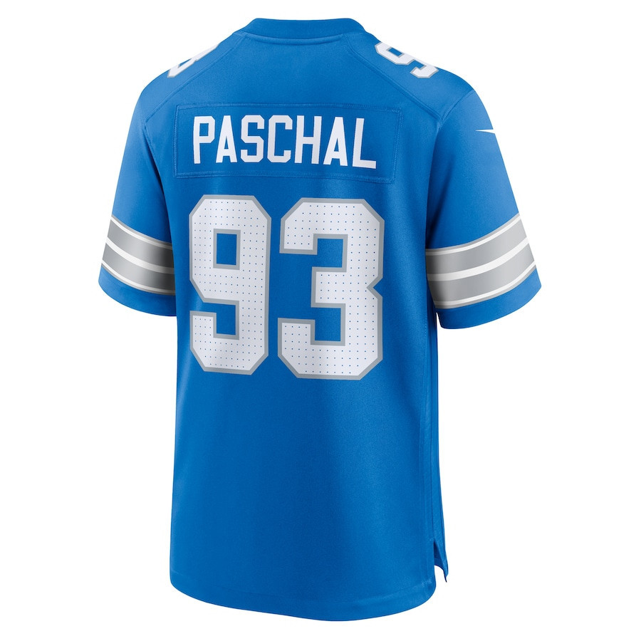 Josh Paschal #93 Detroit Lions Super Bowl LIX Blue NFL Jersey Men's